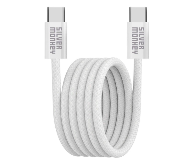 SILVER MONKEY magnetyczny USB-C 100W 2m Biały - 1270392 - zdjęcie